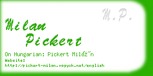 milan pickert business card